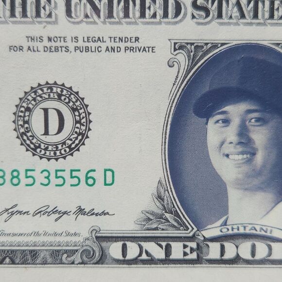 Shohei Ohtani Legal Tender One Dollar Bill Money NEW - Picture 3 of 3